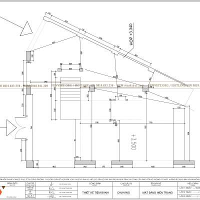 Thiết kế tiệm bánh kết hợp cà phê 150M² tại Hoài Đức – Không gian tối ưu công năng